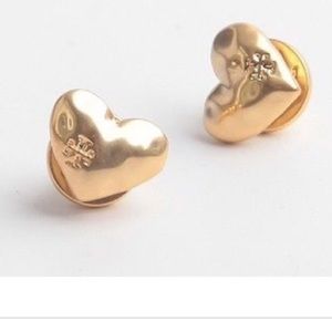 NWOT Tory Burch Heart Stud Earring